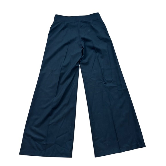 Carolina Herrera New York Black Virgin Wool Wide Leg Trousers Pants Italy 10 - Picture 2 of 8